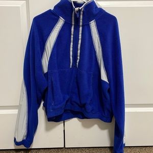 Free People Movement 1/2 zip fleece, M, blue, EUC